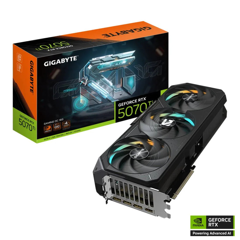 Gigabyte GeForce RTX™ 5070 Ti Gaming OC 16GB GDDR7 Graphics Card - كرت الشاشة